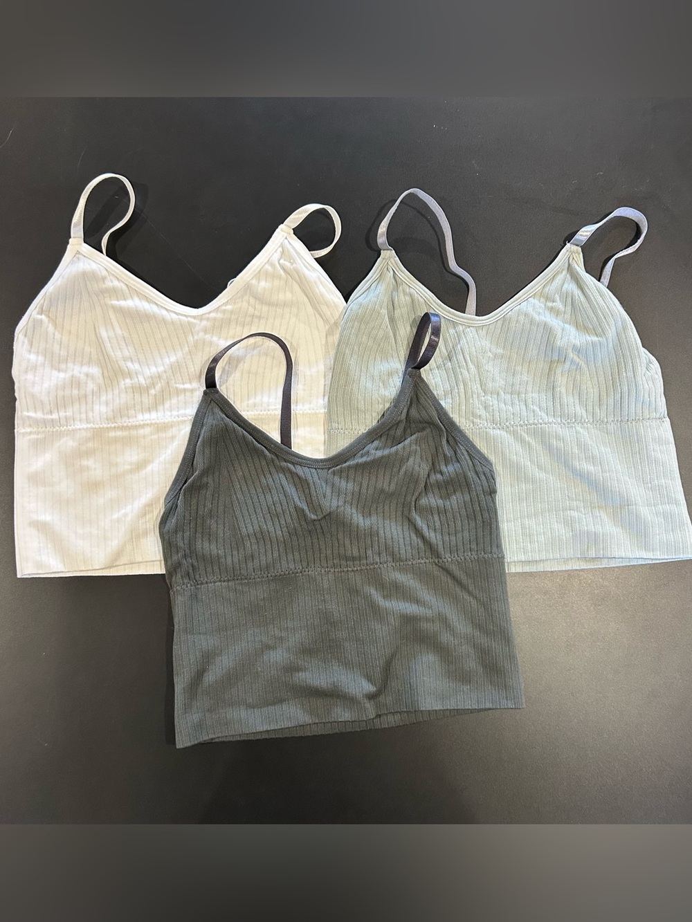 3pk SHEIN Ribbed Brami Crop Top